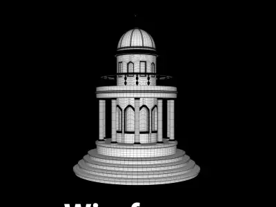 Temple tower 3D model
