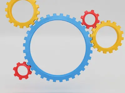 Mechanical gears 3d model 3D model