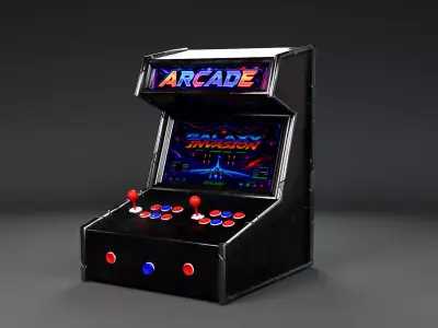 Low Poly Arcade Machine  Game Ready PBR Low-poly 3D model
