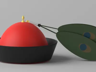 Chinese Qing Dynasty Official Hat 3D model