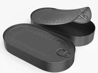 Tin Can v5 Low-poly 3D model