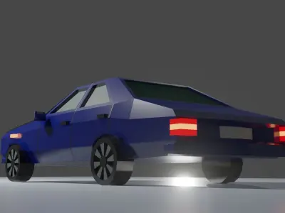 Low Poly Sports Car Free 3D model