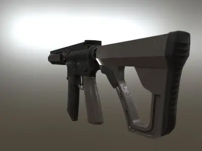 Mk18 Assault Rifle Low-poly 3D model purchase