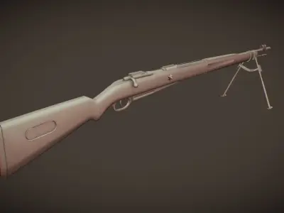 Gewehr wooden rifle 3D model