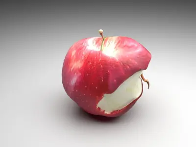 Worm In Apple 3D model