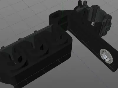 Plastic clamp and anchor for wiring 3D model