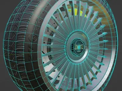 Work Emitz Wheel Low-poly 3D model