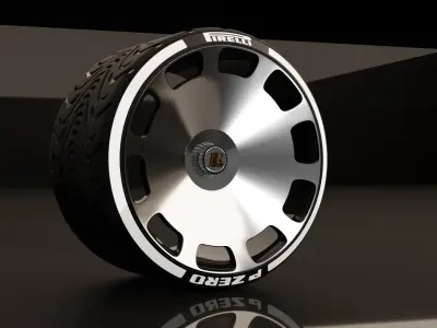 JRC 4 Luxury rim Limited Edition vvith PIRELLI Tire 3D model