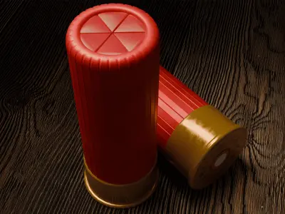 Red Shotgun Shell 3D model