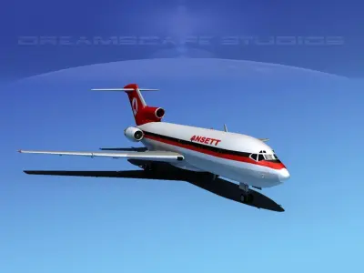 Boeing 727-100 Ansett Airlines 3D model