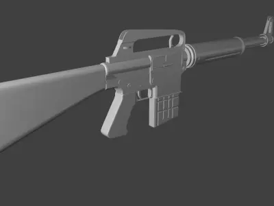 AR-10 ar - rifle Free 3D model