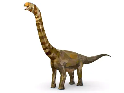 Dinosaur Puert Lowpoly Art Style Animal Low-poly 3D model