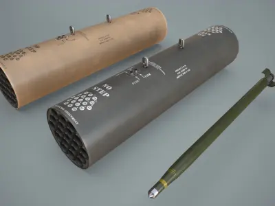 Missile Launcher M-261 Low-poly 3D model