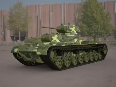 SMK military tank 3D model 3D model