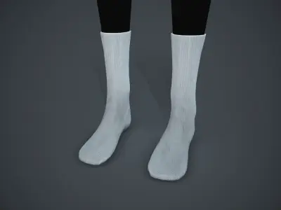 White Socks Style 3 Low-poly 3D model