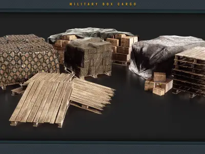 Military Box Cargo Vol 2 Low-poly 3D model