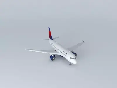 Delta Airlines Airbus A320 Free 3D model