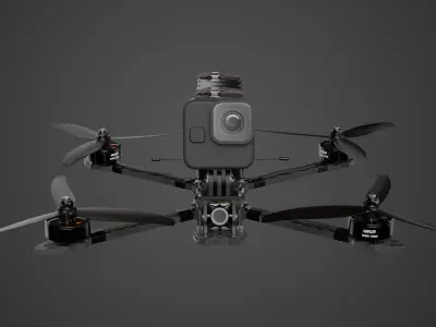 FPV drone 5 inches 3D model