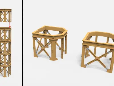 sci-fi Architecture kitbash 42 3D model