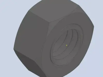 Hexagonal Nut M5 3D model