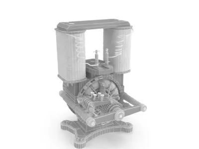 Vintage motor 3D model