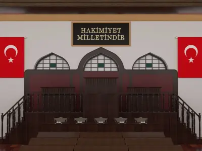 TBBM ILK KURUL SALONU - First Parliament Boardroom of Turkey 3D model
