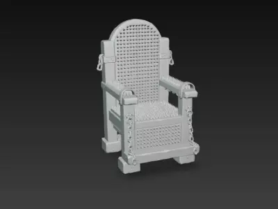 Medieval Spiked Torture Chair - PBR Low Poly Game Ready Low-poly 3D model