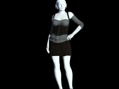 Fantasy Tavern Wench 02 - Fantasy Clothing Low-poly 3D model