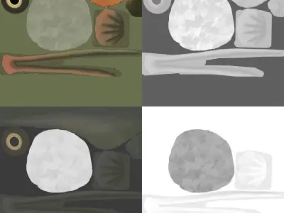 Fish larva Low-poly 3D model