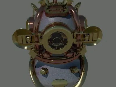 Custom diving helmet 3D model