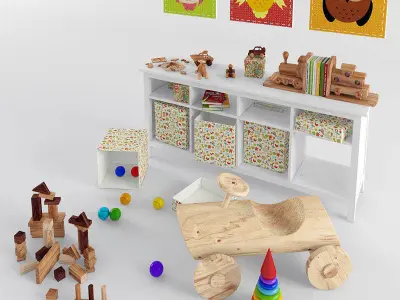 Decorative set for child 1 3D model