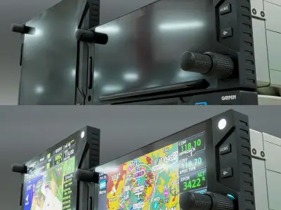 Aircraft Navigation part 1 Low-poly 3D model