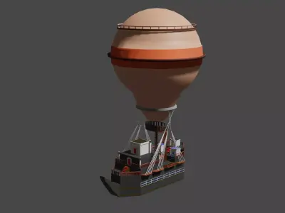 Air ship Low-poly 3D model