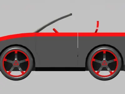 A Muscular Coupe Free 3D model