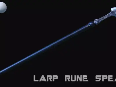 LARP Rune Spear Low-poly 3D model