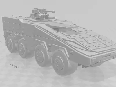 Military Vehicle GTK Boxer  3D print model