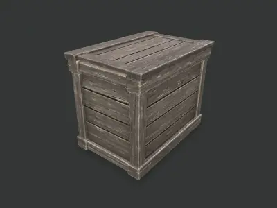 Wooden Boxes Low-poly 3D model shop
