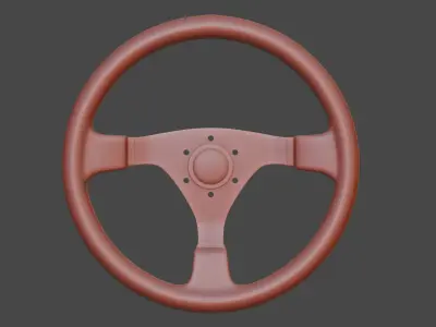 OMP Racing Streering wheel Free low-poly 3D model