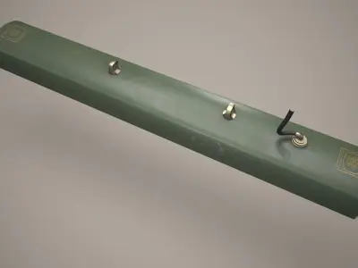 Rocket Launcher FZ220 With Missiles Low-poly 3D model