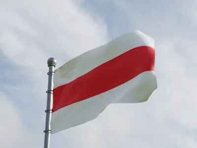 Animated Belarus Pagonya Flags 3D model