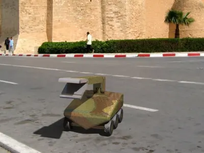 Unmanned Ground Vehicle  Low-poly 3D model