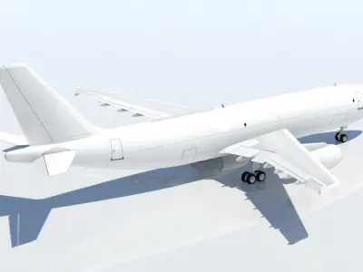 Airbus A300-600F Static Lowpoly Low-poly 3D model