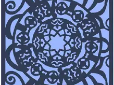 Door Decorative Plasma CNC 3D model 14