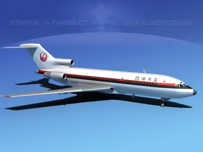 Boeing 727-100 Japan Airlines 2 3D model