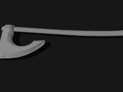 Viking Axe 3 Low-poly 3D model
