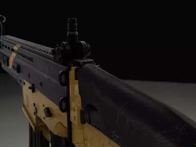 FN SCAR-L Assault Rifle - 3D Model 3D model