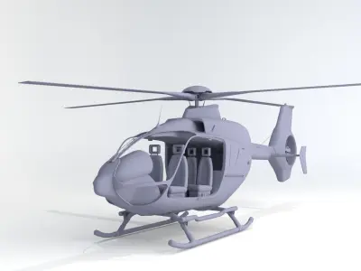 H135 Helicopter 3D print Model 3D print model