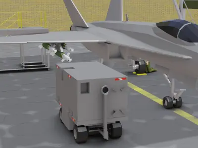 pack loadout fighter jet low poly Low-poly 3D model