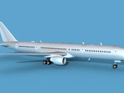 Boeing C-32A-200 Bare Metal 3D model