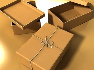 Photorealistic Cardboard Box 3D model